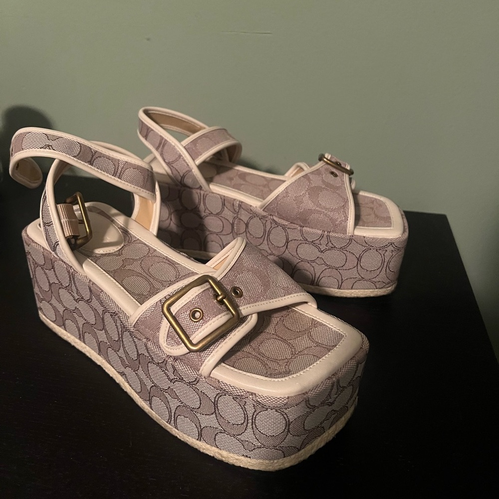 Coach Flatforms, used once.